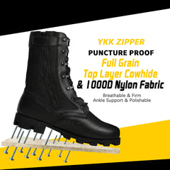 Men's Military Jungle Combat Boots-With Side Zipper