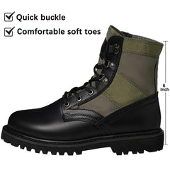 6" Waterproof Goodyear Military Work Boots-Green